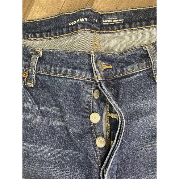 Old Navy Women's High Rise Jeans - Dark Blue - Picture 2 of 11
